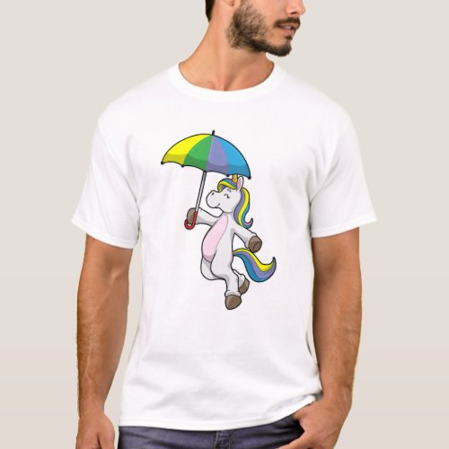 Unicorn with Umbrella T_Shirt