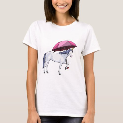 Unicorn with Umbrella T_Shirt