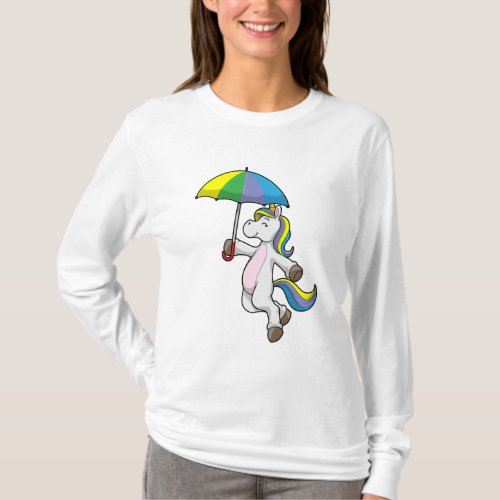 Unicorn with Umbrella T_Shirt