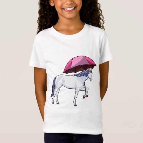 Unicorn with Umbrella T_Shirt