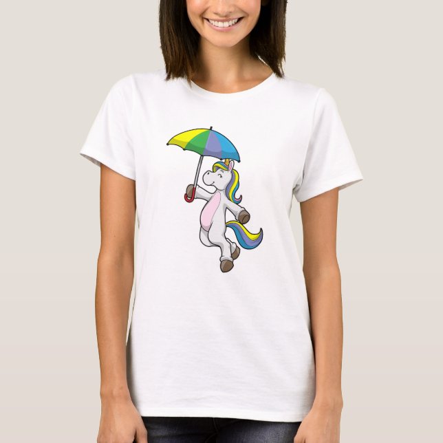 Unicorn with Umbrella T-Shirt (Front)