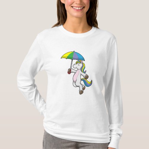 Unicorn with Umbrella T_Shirt