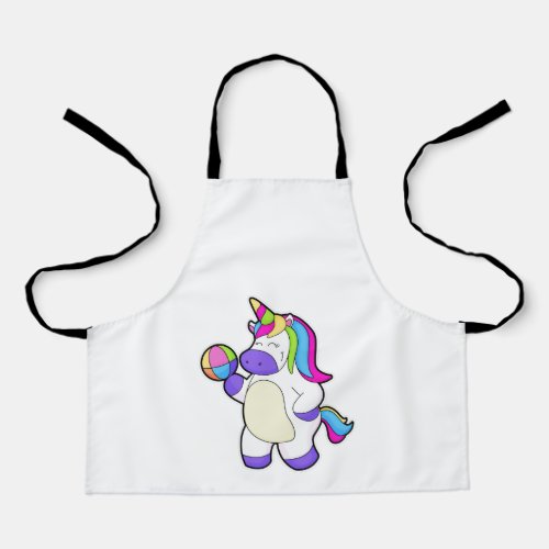 Unicorn with Volleyball Apron