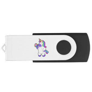 Unicorn with Volleyball Flash Drive