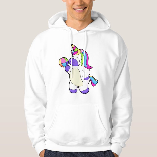Unicorn with Volleyball Hoodie (Front)
