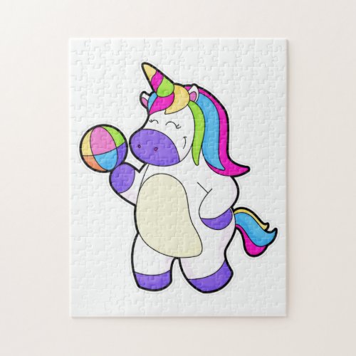 Unicorn with Volleyball Jigsaw Puzzle