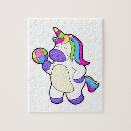 Unicorn with Volleyball Jigsaw Puzzle