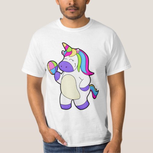Unicorn with Volleyball T_Shirt
