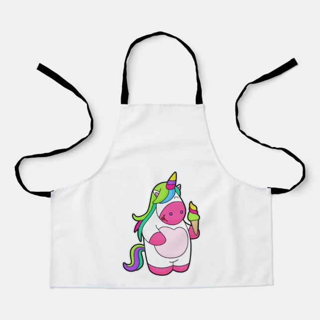 Unicorn with Waffle Ice cream Apron (Front)