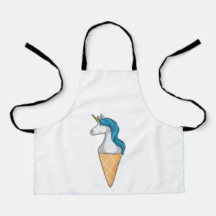Unicorn with Waffle ice cream Apron