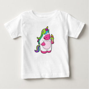 Unicorn with Waffle Ice cream Baby T-Shirt