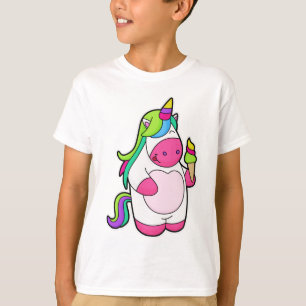 Unicorn with Waffle Ice cream T-Shirt