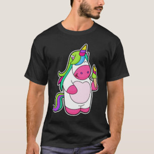Unicorn with Waffle Ice cream T-Shirt