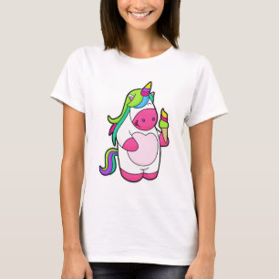 Unicorn with Waffle Ice cream T-Shirt