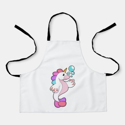 Unicorn with Water bubblesPNG Apron
