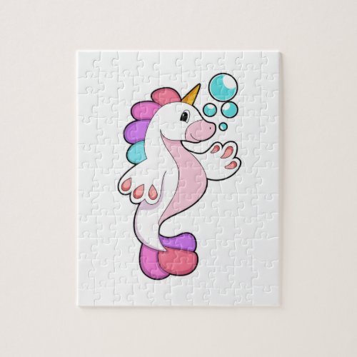 Unicorn with Water bubblesPNG Jigsaw Puzzle