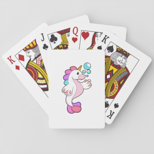 Unicorn with Water bubblesPNG Poker Cards