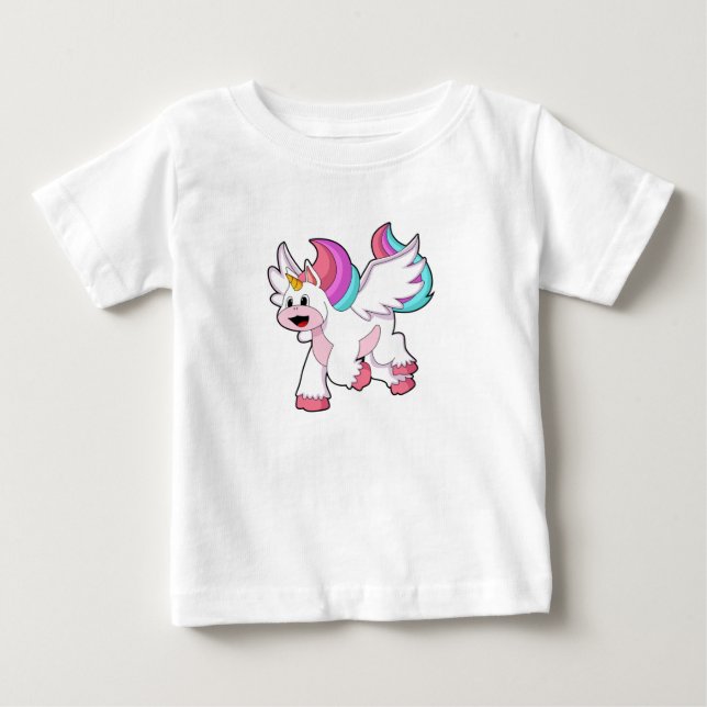 Unicorn with Wing.PNG Baby T-Shirt (Front)