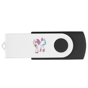 Unicorn with Wing.PNG Flash Drive