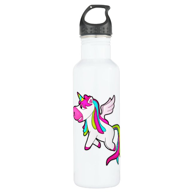 Unicorn with Wings Stainless Steel Water Bottle (Front)