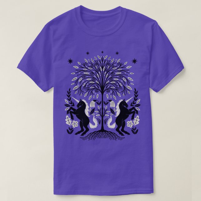 unicorn wood  T-Shirt (Design Front)