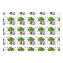 Unicorn & Woodland Friends Wrapping Paper Cute