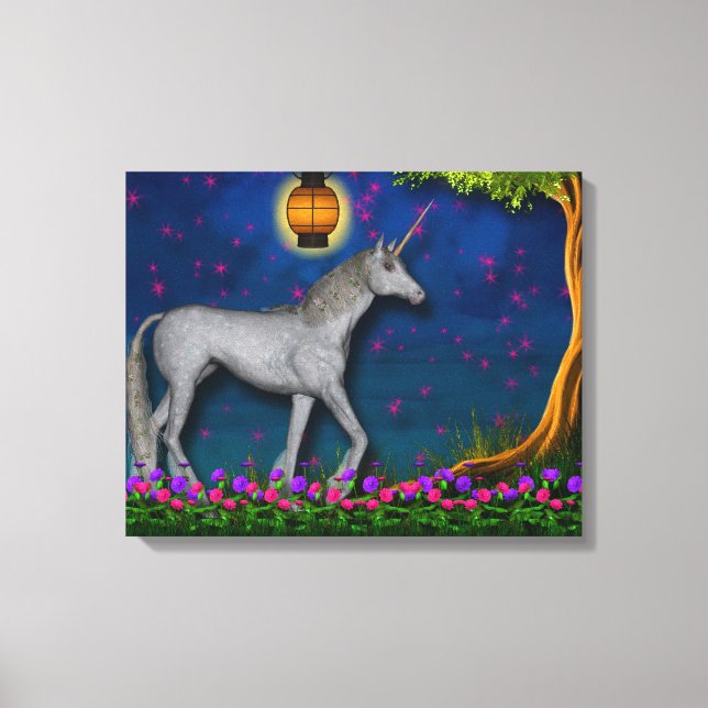 Unicorn World Wrapped Canvas Print (Front)