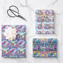 Unicorn Wrapping Paper Set