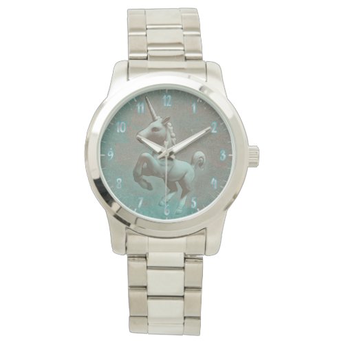 Unicorn Wrist Watch  Teal Steel