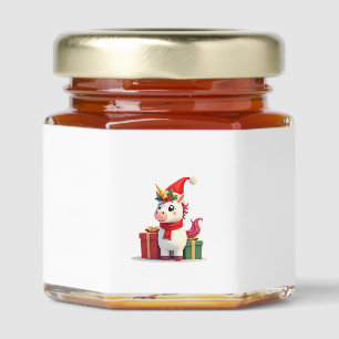 Unicorn Xmas Decoration Santa Unicorn Christmas T- Honey Jar Favors