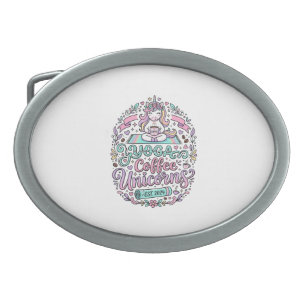 Unicorn Yoga Coffee Unicorns Stylish T-Shirt Desig Belt Buckle