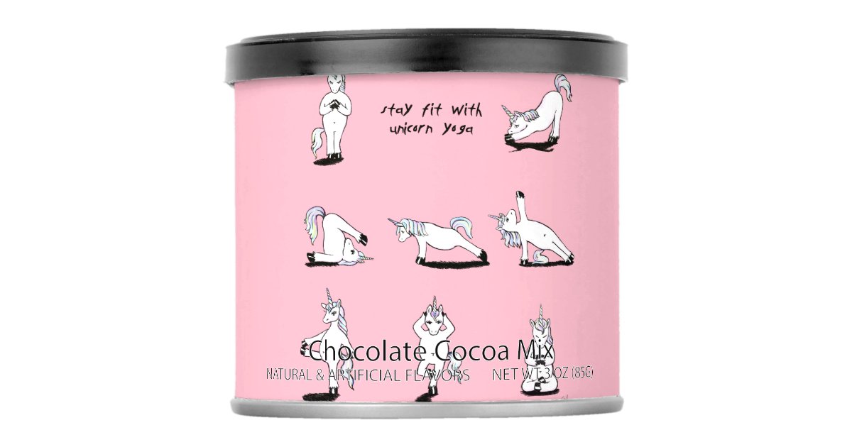 Unicorn Yoga Hot Chocolate Drink Mix Zazzle Com