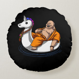 Unicorn Zen Yoga Round Pillow