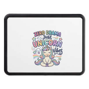 Unicorn Zero Drama Just Unicorn Vibes Bold Typogra Hitch Cover