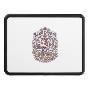 Unicorn Zero Drama Just Unicorn Vibes Stylish Whit Hitch Cover
