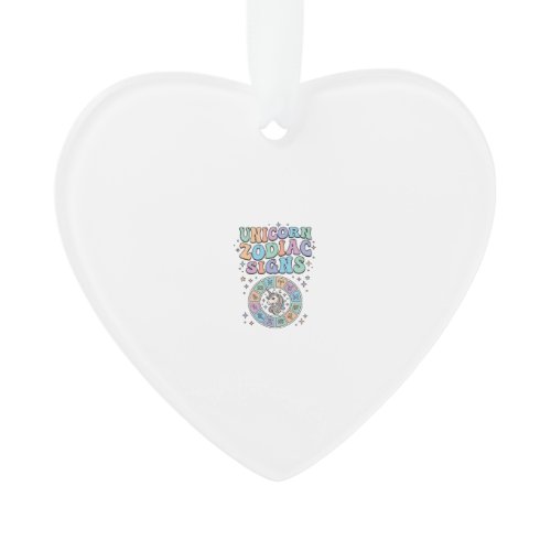 Unicorn Zodiac Signs Kawaii Vector Design_1 Ornament