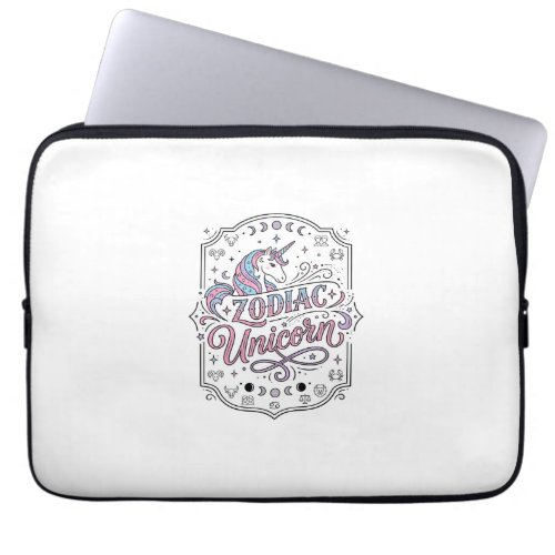 Unicorn Zodiac Unicorn Playful Cute Gift Design_1 Laptop Sleeve