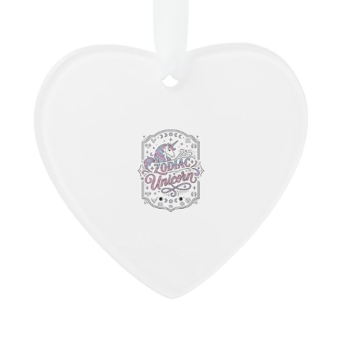 Unicorn Zodiac Unicorn Playful Cute Gift Design_1 Ornament