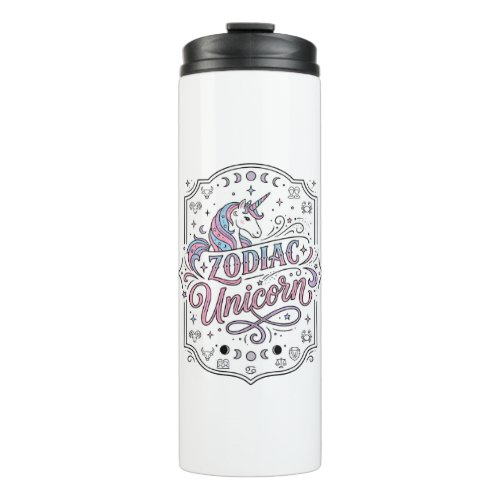 Unicorn Zodiac Unicorn Playful Cute Gift Design_1 Thermal Tumbler
