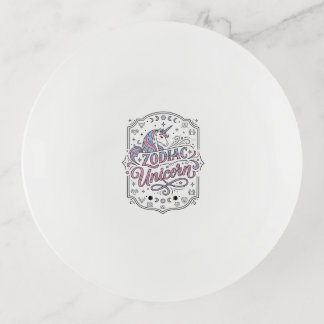 Unicorn Zodiac Unicorn Playful Cute Gift Design_1 Trinket Tray