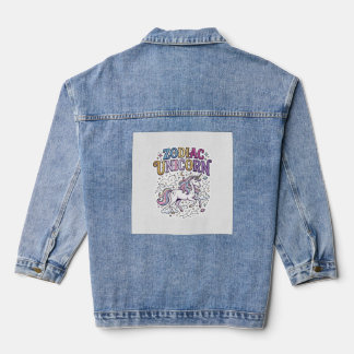 Unicorn Zodiac Unicorn Premium Vector Marketplace Denim Jacket
