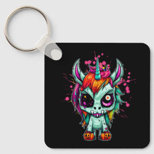 Unicorn Zombie Zombiecorn Horror Character Gothic Keychain
