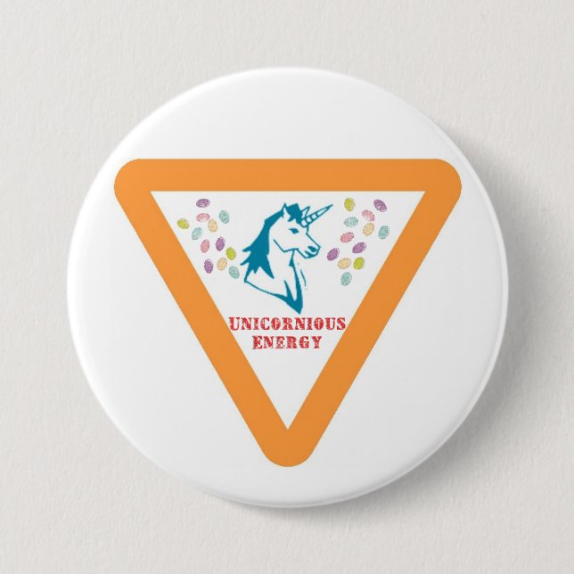 Unicornious Energy Pinback Button (Front)