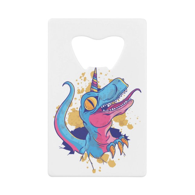 Unicornisaurus Credit Card Bottle Opener (Front)