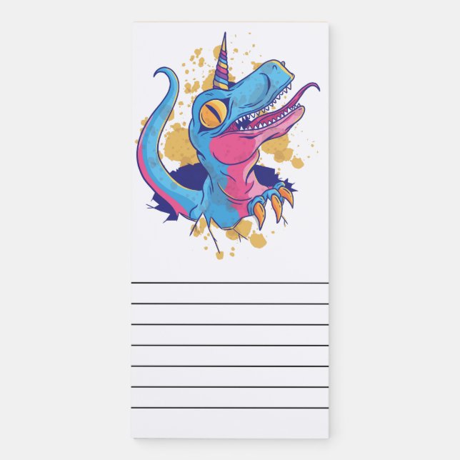 Unicornisaurus Magnetic Notepad (Front)