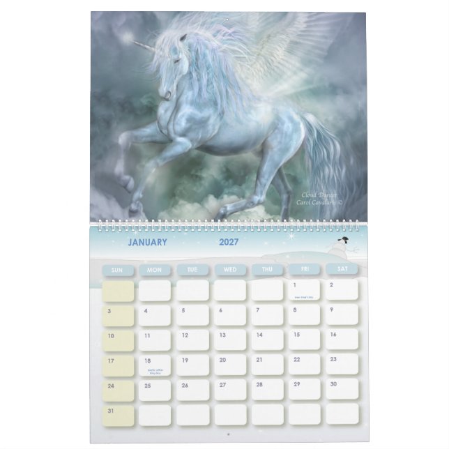 Unicorns 2011 Art Calendar (Jan 2027)