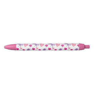 Unicorns and Hearts Pattern Pen