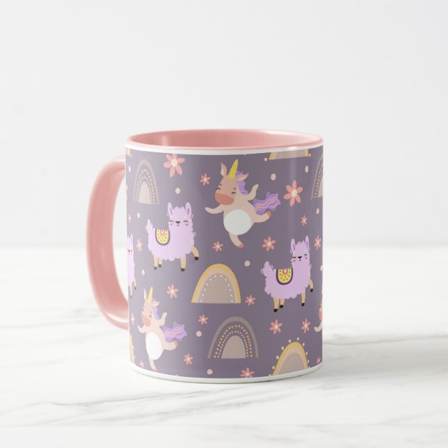 Unicorns And Llamas  Mug (Front Left)