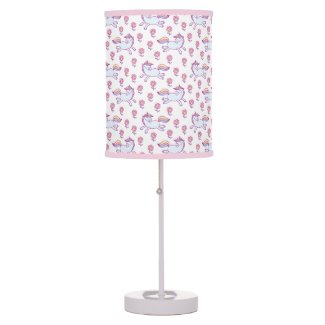 Unicorns And Pink Flowers Desk Lamp