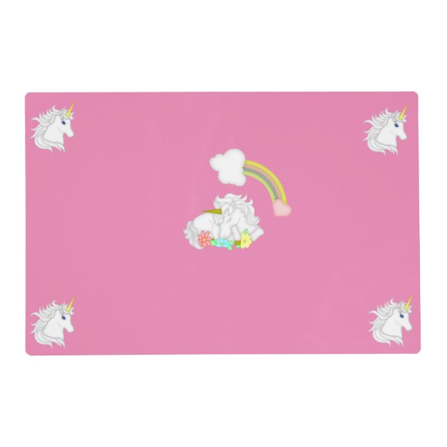 Unicorns and Rainbow Placemat (Front)